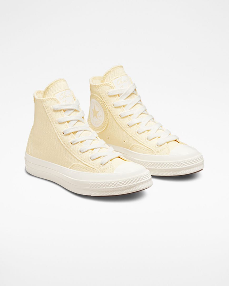 Dámské Boty Vysoké Converse Chuck 70 Raw Edge Béžový | CZ VDIJ34